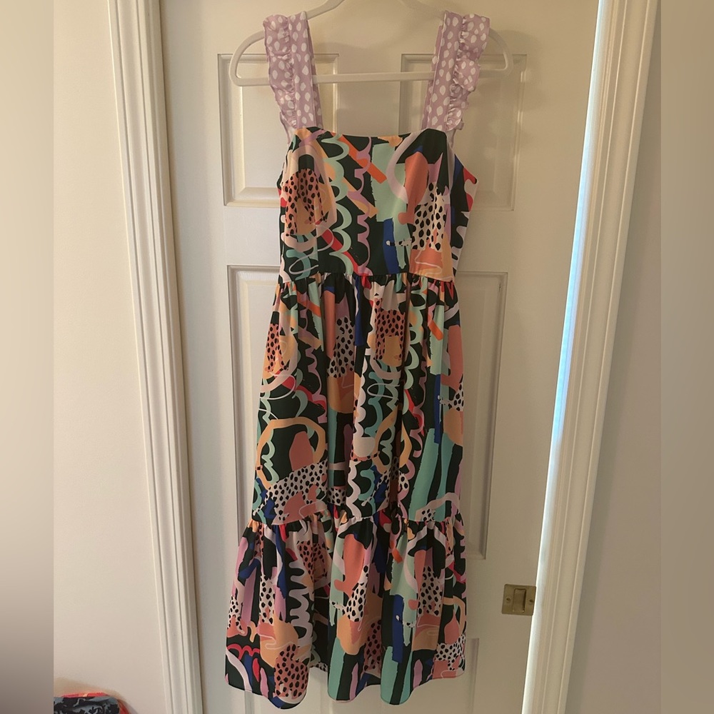 Crosby multi colored midi dress